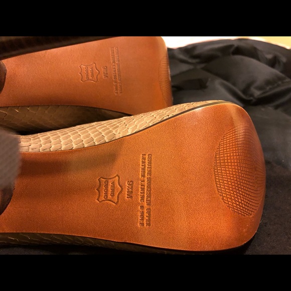 Leon Max Taupe Snake Skin Kinoa Platform Sandal - Picture 3 of 4